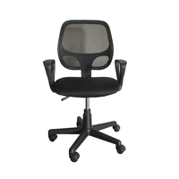 Chaise d'ordinateur confortable en maille noire personnalisée Offre Spéciale avec accoudoir design pivotant à bascule pour la maison ou le bureau style moderne