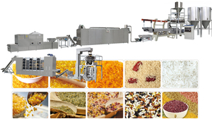 Petit couscous artificiel automatique de processus d'extrudeuse jumelle de riz fortifié font la ligne de production de machine usine - Product Image 2