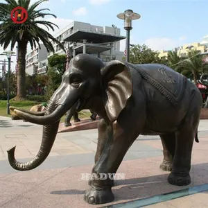 Grandes estátuas exteriores do elefante do metal do bronze para o jardim