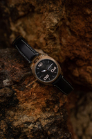 Montre de sport automatique mécanique en acier inoxydable 316 L avec cadran saphir étanche avec boîtier rond et bracelet en cuir