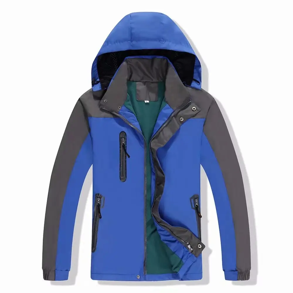 Fleece One-piece Hooded Detachable Jacket Customized Wholesale Windproof And Rainproof Mountaineering Clothes Warm Overalls Prin