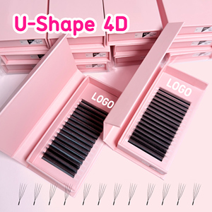 Ciglia a W Meecil 3D 4D 6D 8D 10D 5D, ciglia a forma di W personalizzabili con etichetta privata, 0.07 <span class=keywords><strong>C</strong></span> DD Curl - Product Image 1