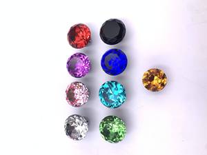 Núm Cửa Pha Lê Thủy Tinh Núm Kéo Tủ Hình Kim Cương Màu Vàng Bạc Trang Trí Hợp Kim Kẽm Tay Cầm Acrylic Cho Đồ Nội Thất - Product Image 4