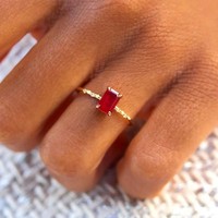 Bague ZUOLA en zircon chaud, classique, vintage, couleur écologique, en laiton, bijoux de mode pour femmes, vente en gros