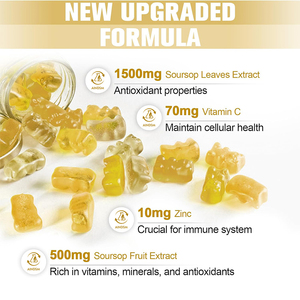 Precio de fábrica Soursop Graviola Gummies Soporte digestivo Gummy Graviola Leaf Extract Soursop Graviola Antioxidante Gummy - Product Image 3