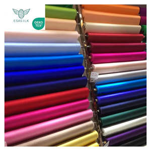 Tissu en soie de mûrier 100% pure, non toxique, 16/19/22/25/30/40MM, teint uni, charmeuse, satin de soie 100% - Product Image 1