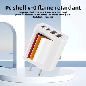 <span class=keywords><strong>Chargeur</strong></span> mural rapide 4 ports 40W PD3.0, 2 ports USB-C + 2 ports USB-A, ignifuge, certifié ETL/CE/UKCA, universel pour la norme américaine - Product Image 4