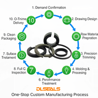 Anneau de piston en PTFE pour compresseur d'air, faible friction, résistant à l'usure, taille personnalisée OEM, fourni par l'usine