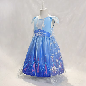 Costume Enfant <span class=keywords><strong>Reine</strong></span> <span class=keywords><strong>des</strong></span> <span class=keywords><strong>Neiges</strong></span> Elsa Robe Princesse Elsa Thème Carnaval Tenue de Cosplay pour Bébé Fille - Vente Chaude Usine - Product Image 2