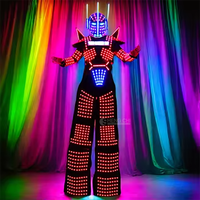 Oferta Especial: Disfraz de Mascota Robot LED Bailarín Multicolor con Sonido, Traje Gigante Portátil para Promoción en Ferias Comerciales y Exposiciones