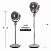 Kipas Angin Sirkulasi Udara 13 Inch 3D 360 Putar 8 Kecepatan Timer 8 Jam Kontrol Suara AI Ketinggian Dapat Diatur Paling Laris