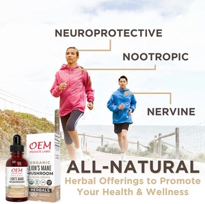 Extrait de champignon crinière de lion bio Gouttes liquides Soutien immunitaire Poudre de champignon Supplément Nootropique Capsules de champignon cérébral - Product Image 2