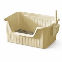 Litière pour chat extra large à ouverture supérieure avec côtés hauts anti-éclaboussures, toilette semi-fermée avec pelle pour grands chats
