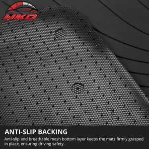 Alfombrillas de látex para coche Honda CR-V 2017-2022, alfombras para todo tipo de clima, color negro, 3 piezas, estilo IKON, impermeables - Product Image 4