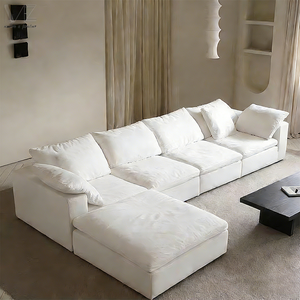 أريكة زاوية فاخرة بتصميم مضغوط بالتفريغ الهوائي لغرفة المعيشة، أثاث منزلي على شكل حرف L بدون إطار، طقم أريكة من الصين - Product Image 1