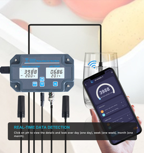 PH-3988 Tuya APP Online Smart Monitor Wifi testeur de qualité de l'eau 6 en 1 <span class=keywords><strong>sel</strong></span> S.G.Temp PH EC <span class=keywords><strong>TDS</strong></span> mètre pour Aquariums - Product Image 3