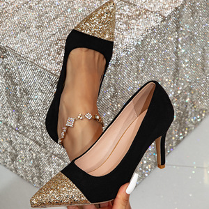 QLFashion Huizhou scarpe nuove a punta da donna con incantesimo nero - Product Image 1