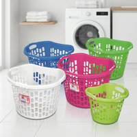 Panier à linge en plastique coloré de 36 L, panier à linge en plastique en forme d'arche, vente en gros