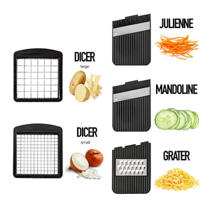 Veggie Chopper Vegetal Chopper Mandoline Slicer Cheese Rallador Multi Blade French Fry Cutter Veggie Dicer Handheld Spiralizer - Product Image 2