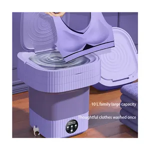 Pakaian dalam pencuci pakaian bayi 10L ember lipat kaus kaki mini portabel mesin cuci elektrik pengering