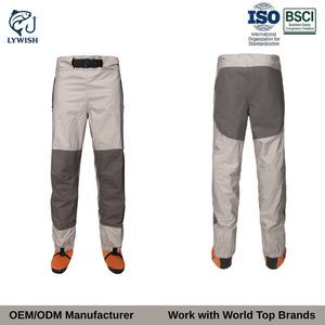 Pantalon de pêche à la mouche imperméable 3 couches pour pêcheurs en plein air, cuissardes isolées et durables avec pieds intégrés pour la pêche - Product Image 1