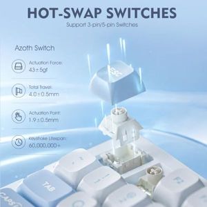 Teclado Mecánico para Juegos OEM ODM V98ProV3 Actualizado, Tri-Modo BT/USB/2.4G, Interruptores Intercambiables en Caliente, Lubricación Previa, Switches Ice Cream, Gasket S - Product Image 4