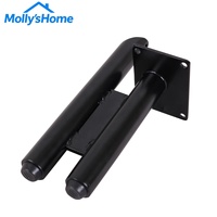 Pieds de meubles en métal à double tube de 10 pouces, noir mat, inclinés, pour canapé, armoire, table, bureau, quincaillerie de bricolage