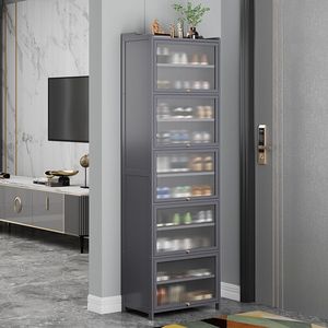 Zapatero multifuncional, estante de almacenamiento rectangular, tipo vertical, para dormitorios y habitaciones de alquiler, diseño que ahorra espacio - Product Image 1