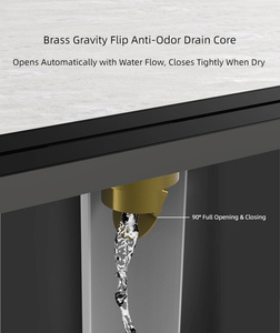 Drain de <span class=keywords><strong>douche</strong></span> linéaire rectangulaire en acier inoxydable SUS304, surface brossée, carrelable à l'arrière, anti-odeur, résistant à la corrosion - Product Image 4