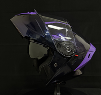 Casque de moto modulaire homologué DOT, casque intégral avec visière double anti-buée