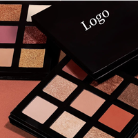 Palette de 9 fards à paupières personnalisée haute pigmentation pour la vie quotidienne, maquillage végétalien, waterproof, luxe, soyeux, en carton