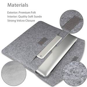 กระเป๋าใส่แล็ปท็อปผ้าขนสัตว์ผ้าสักหลาดขนาด13/14/15นิ้วพิมพ์ลายได้ตามต้องการเคสป้องกันสำหรับ <span class=keywords><strong>Mac</strong></span> Book Air 11 "11.6นิ้ว - Product Image 4