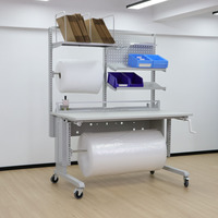 Banc de travail à manivelle manuelle robuste DETALL pour les tests en laboratoire avec cadre en acier robuste pour une utilisation stable