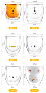 Venda quente Bonito Gato Urso Café Leite Copos Copo De Vidro Borosilicato Colorido Adequado Para Uso Doméstico - Product Image 6