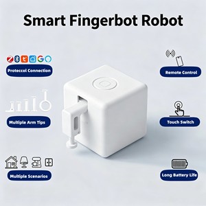 Robot poussoir de boutons intelligent <span class=keywords><strong>Fingerbot</strong></span>, bras mécanique Bluetooth basse consommation alimenté par batterie, Smart Switch Bot pour la domotique - Product Image 1