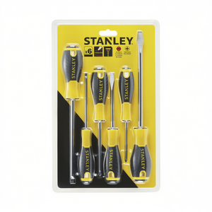 Stanley Screwdriver Set 6 Pc Essential <b>Kit</b> With Phillips And Flat Tip Tools For Home And Repair Use - Product Image 2