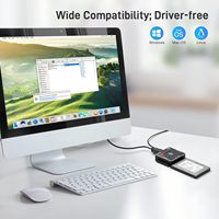 Adaptador de Disco Duro FIDECO con Función de Clonación, USB 3.0 a IDE SATA de 2.5 y 3.5 Pulgadas, Conversor de IDE SATA a USB 3.0, Cable Adaptador para Clonar IDE SATA