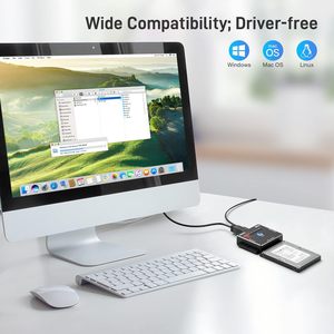 Adaptador de Disco Duro FIDECO con Función de Clonación, <span class=keywords><strong>USB</strong></span> 3.0 a <span class=keywords><strong>IDE</strong></span> <span class=keywords><strong>SATA</strong></span> de 2.5 y 3.5 Pulgadas, Conversor de <span class=keywords><strong>IDE</strong></span> <span class=keywords><strong>SATA</strong></span> a <span class=keywords><strong>USB</strong></span> 3.0, Cable Adaptador para Clonar <span class=keywords><strong>IDE</strong></span> <span class=keywords><strong>SATA</strong></span> - Product Image 4