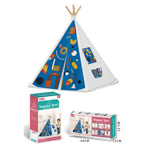 Tente pour enfants <span class=keywords><strong>Tipi</strong></span> <span class=keywords><strong>Tipi</strong></span> en coton 3D, thème géométrique d'apprentissage en intérieur, tente <span class=keywords><strong>tipi</strong></span> avec lumière - Product Image 1