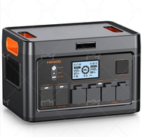 Générateur solaire portable HNPE 600W, mini station d'énergie solaire, chargeur sans fil MPPT, lampe de poche, système de stockage d'énergie solaire pour voiture, onde sinusoïdale pure