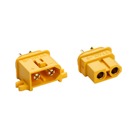 Connecteur antidérapant XT60L, connecteur XT60 avec clip de verrouillage rapide, version à fixation sur carte avec gaine de protection pour batterie au lithium RC