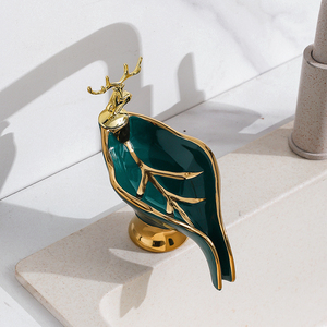 Jabonera Creativa de Cerámica con Forma de Hoja para Baño, Jabonera para el Hogar y Jabonera para Lavandería, Accesorios para Baño y Aseo - Product Image 4