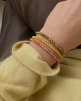 Bracelet en perles de pierre naturelle colorée pour elle perles de cristal à facettes bijoux empilables réglables pour femmes bijoux faits à la main