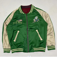 Blouson aviateur Western Letterman en satin de soie pour hommes et femmes avec impression personnalisée du logo Vente en gros