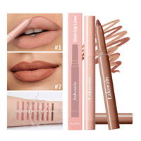 Vendor Grosir Lip Liner Pink Retractable Private Label, Nude Tahan Lama Anti Luntur Tahan Air Matte Cream Lipliner Vegan