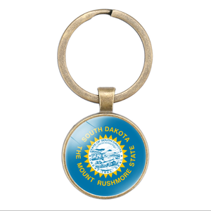 Alta calidad Dakota del Sur DE LOS EE. UU. Bandera Llavero Colgante Tiempo Piedra preciosa Llavero Colgante - Product Image 1