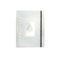 Reliure à anneaux A5 promotionnelle, transparente en PP givré, reliure à 6 anneaux, planificateur à feuilles mobiles, reliure de budget imperméable avec ruban adhésif