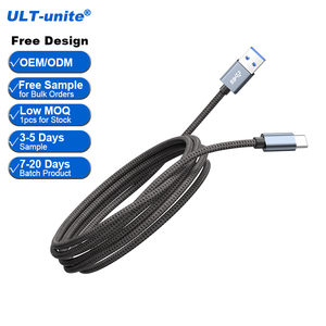 Cavo USB ULT-unite 3A PD 60W per Ricarica Rapida, 10Gbps, da USB Tipo A a Tipo C, Rivestimento Intrecciato, Supporto Logo OEM, Lunghezza e Confezione Personalizzabili - Product Image 1