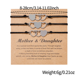 Mother & Daughter <b>Bracelet</b> Set Heart <b>Infinity</b> Symbol Adjustable Jewelry Gift for Mom and Daughter - Product Image 4