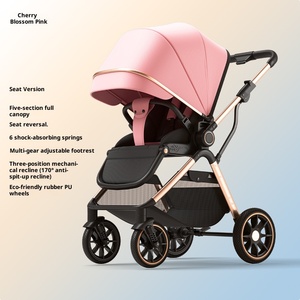 Poussette de luxe <span class=keywords><strong>3</strong></span>-en-1 Wisesonle <span class=keywords><strong>V8</strong></span>, OEM, cadre en acier inoxydable, tissu Oxford, capacité de charge de 15 kg pour 0-<span class=keywords><strong>3</strong></span> ans - Product Image 4